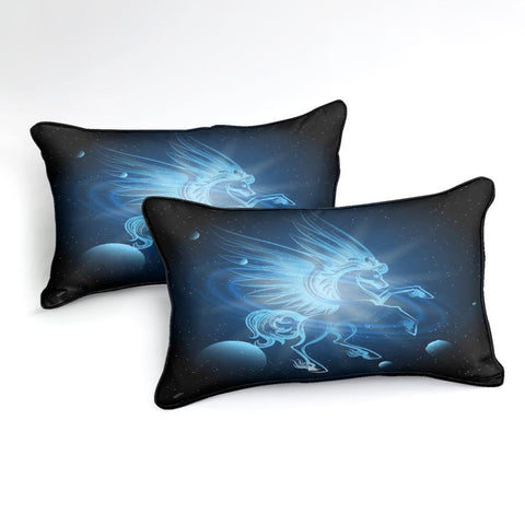 Image of 3D Unicorn Blue Galaxy Bedding Set - Beddingify