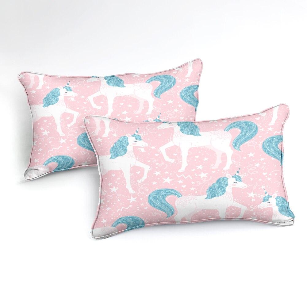 White Unicorn Pink Bedding Set - Beddingify
