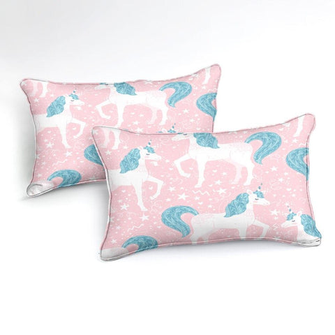 Image of White Unicorn Pink Bedding Set - Beddingify