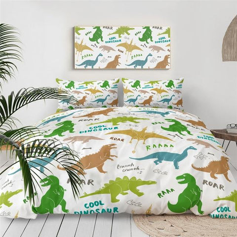 Image of Jurassic Dinosaurs Comforter Set - Beddingify