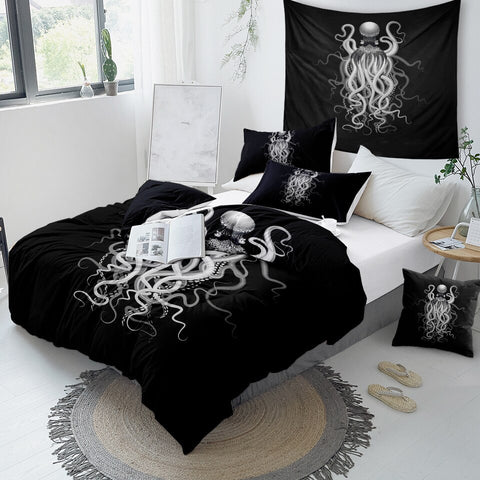 Image of Octopus Ghost Bedding Set - Beddingify
