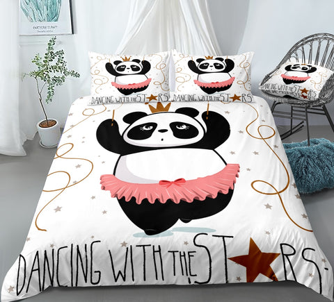 Image of Pink Cute Panda Bedding Set - Beddingify