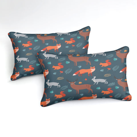 Image of Forest Animals and Autumn Leaves Bedding Set - Beddingify