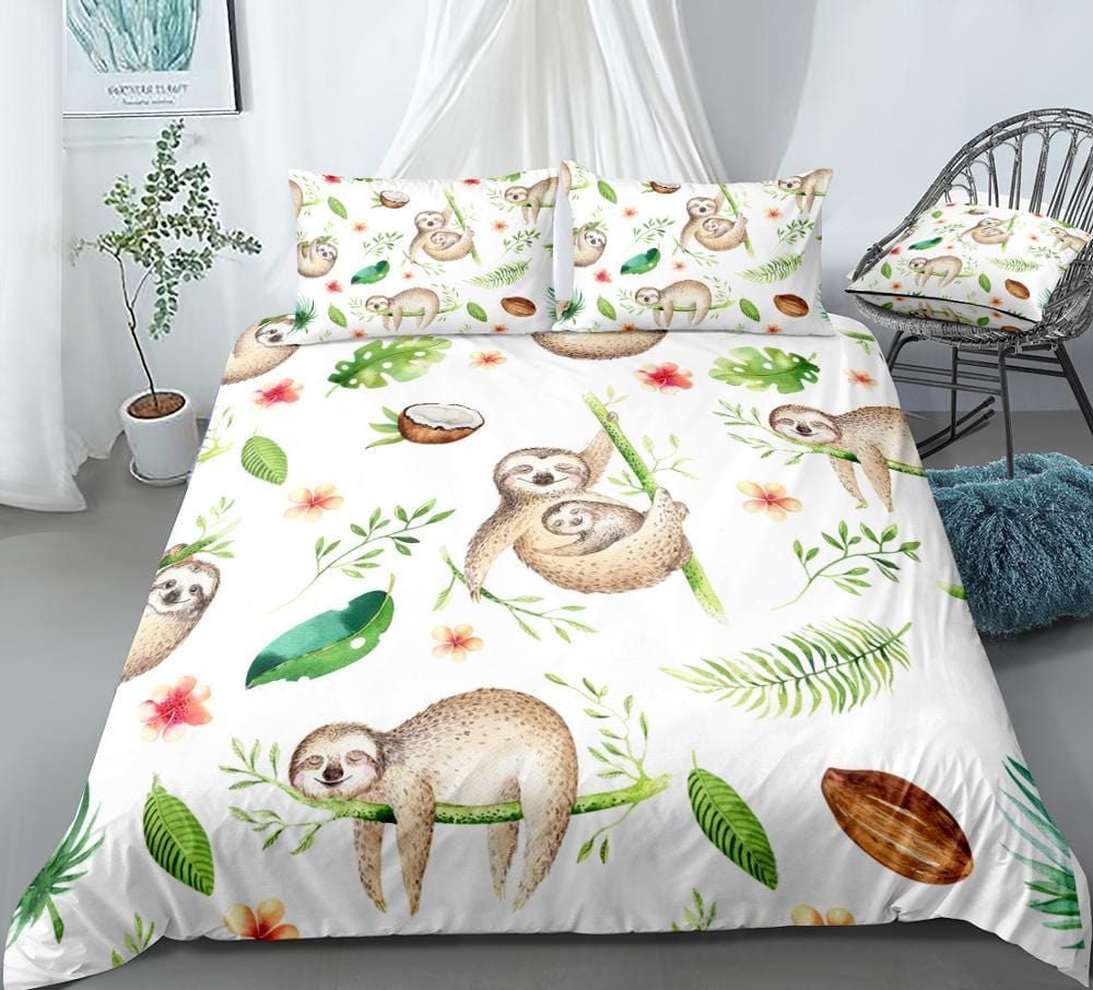 Cute Sloth Bedding Set - Beddingify