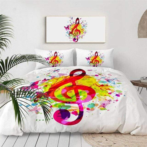 Image of Watercolor Piano Comforter Set - Beddingify