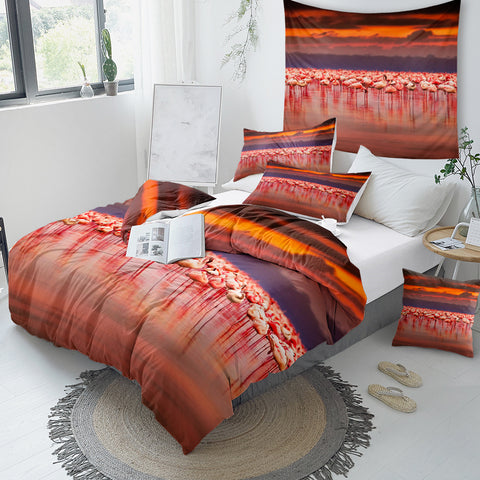 Image of Flamingos Bedding Set - Beddingify