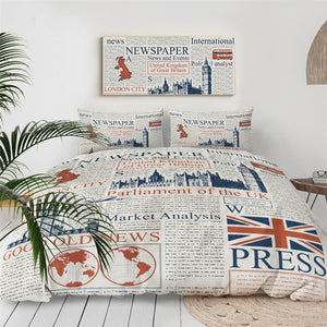 Newspaper Comforter Set - Beddingify