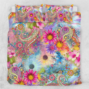 Paisley Flowers Comforter Set - Beddingify