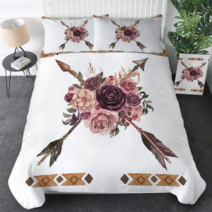 Flowers Cross Comforter Set - Beddingify