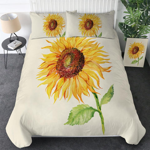 Image of Sunflower Painting Comforter Set - Beddingify
