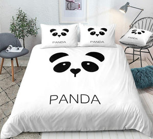 Cute Simple Panda Sign Bedding Set - Beddingify