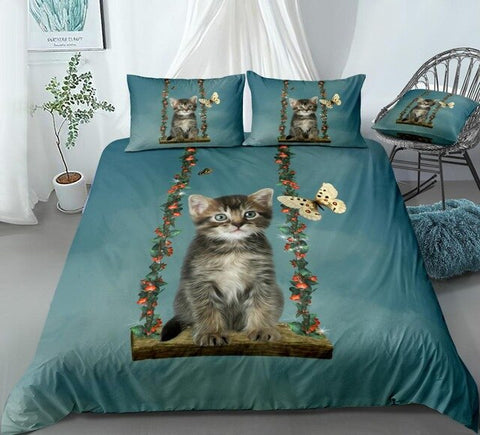 Image of Cat in a Hammock Bedding Set - Beddingify