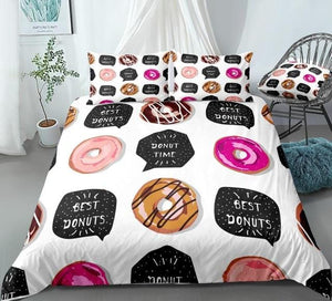 Pink Chocolate Donuts Bedding Set - Beddingify