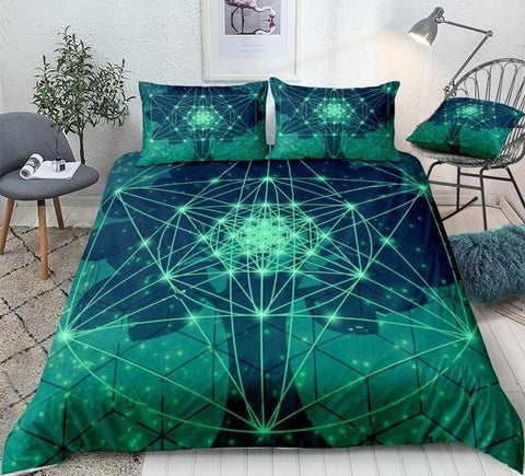 Image of Triangles Circules and Squares Bedding Set - Beddingify