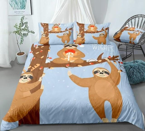 Christmas Sloths Bedding Set - Beddingify