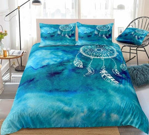 Blue Dreamcatcher Bedding Set - Beddingify
