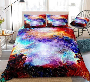 Colorful Cosmic Space and Stars Comforter set - Beddingify