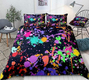 Colorful Splash Abstract Art Comforter Set - Beddingify