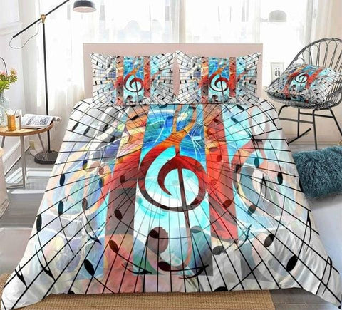 Image of Music Notes Bedding Set - Beddingify