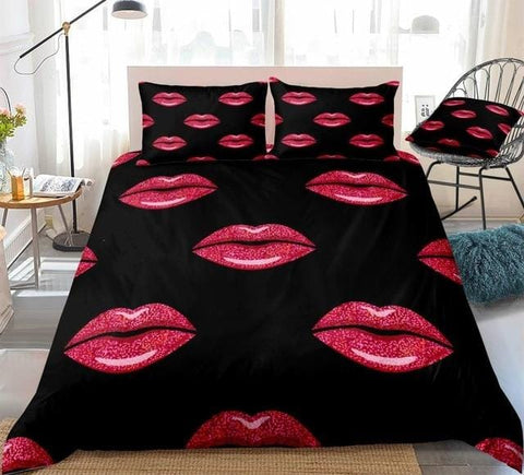 Image of Sexy Red Lips Collection Bedding set - Beddingify