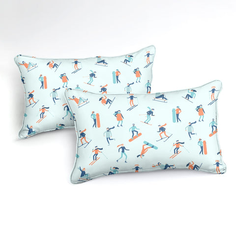 Image of Ski in Winter Bedding Set - Beddingify