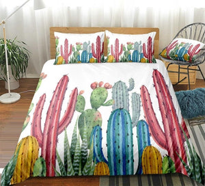 Tropical Plant Cactus Bedding Set - Beddingify