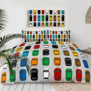 Multicolored Cars Bedding Set - Beddingify
