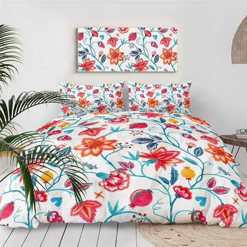 Image of Watercolor Floral  Bedding Set - Beddingify