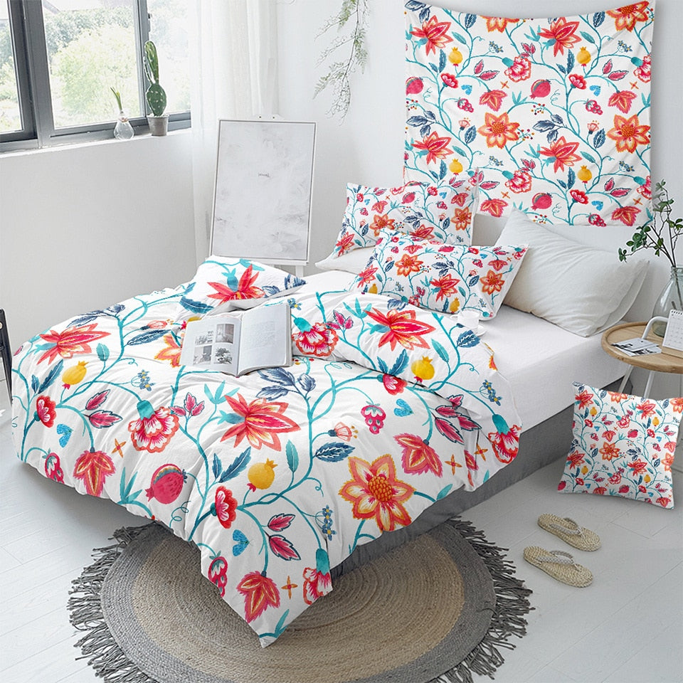 Watercolor Floral  Bedding Set - Beddingify