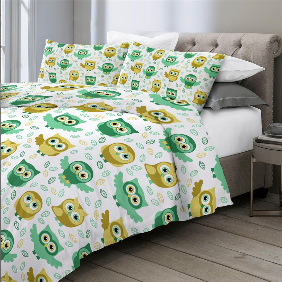 Cartoon Owl Comforter Set for Kids - Beddingify