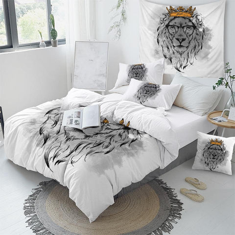 Image of Crowned Lion Comforter Set - Beddingify