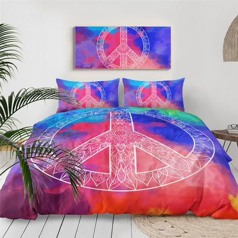 Image of Peace Hippie Bedding Set - Beddingify