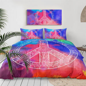 Peace Hippie Comforter Set - Beddingify