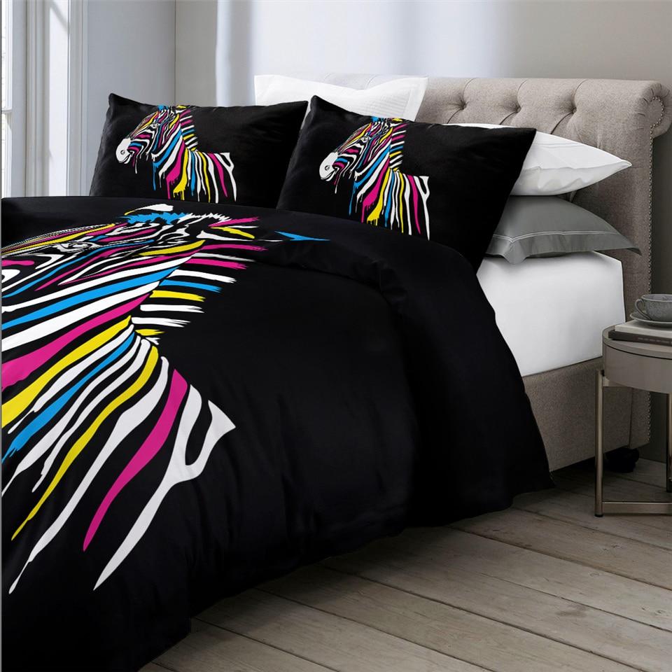 Black Zebra Comforter Set - Beddingify