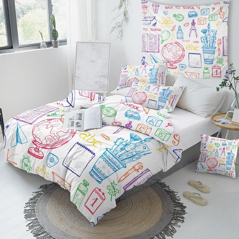 Image of Educational Pencils Comforter Set - Beddingify