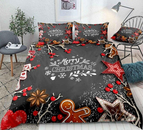 Image of Christmas Snowflakes Stars Bedding Set - Beddingify