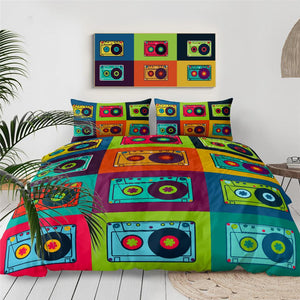 Audio Cassettes Comforter Set - Beddingify