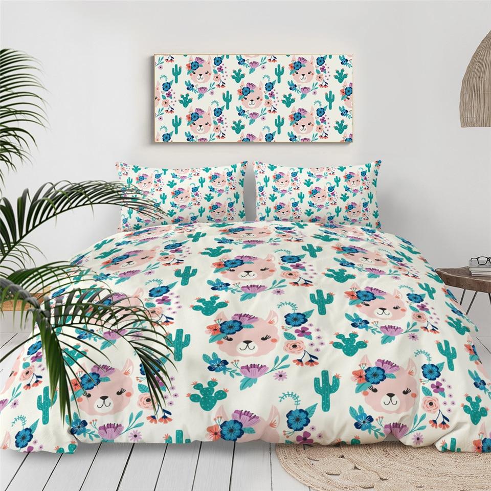 Green Llama Alpaca Comforter Set - Beddingify