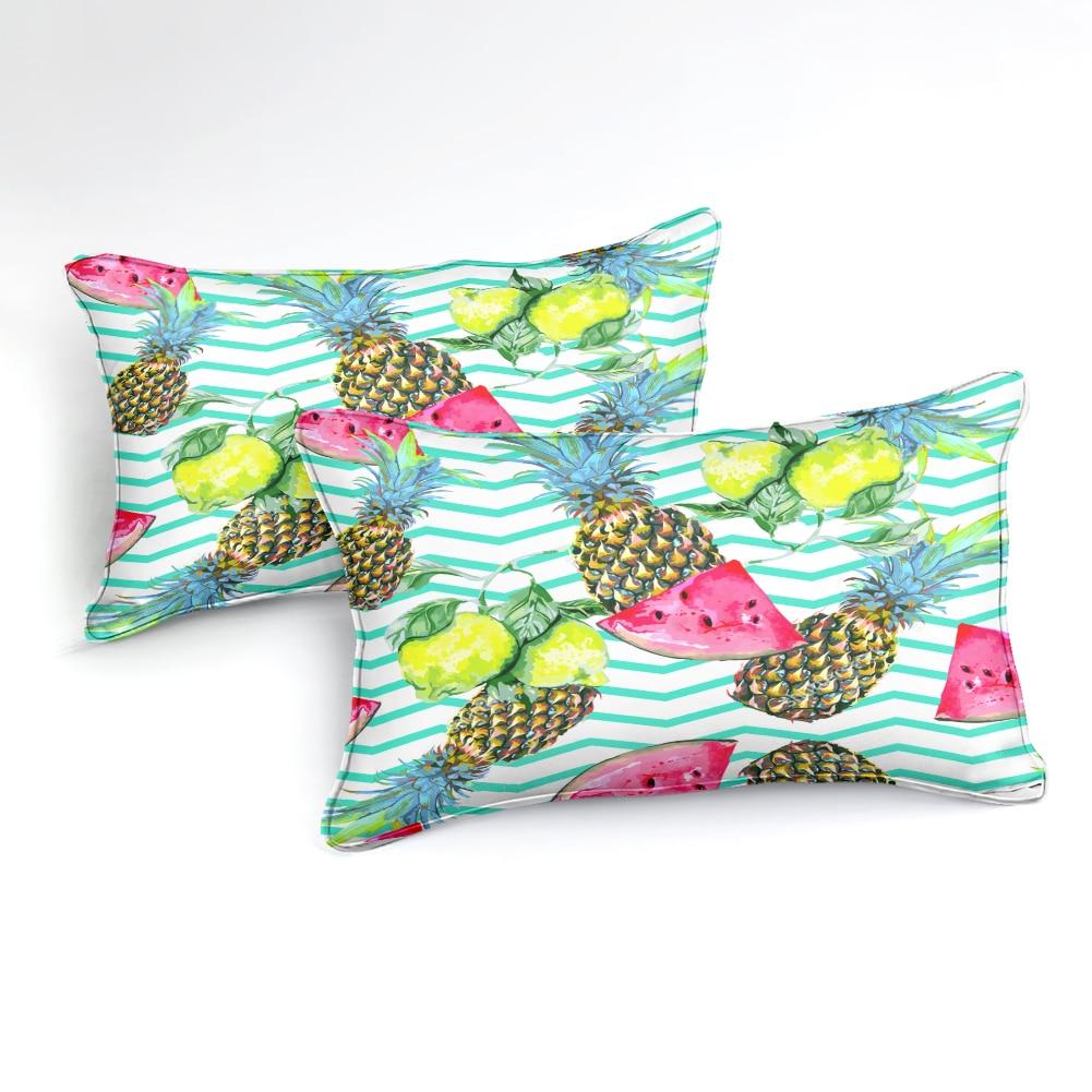 Summer Pineapple Lemon Watermelon Comforter Set - Beddingify