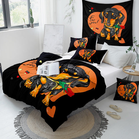 Image of Love Of Dachshund Bedding Set - Beddingify
