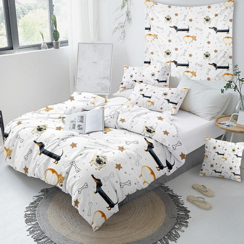 Image of Dachshund Themed Comforter Set - Beddingify