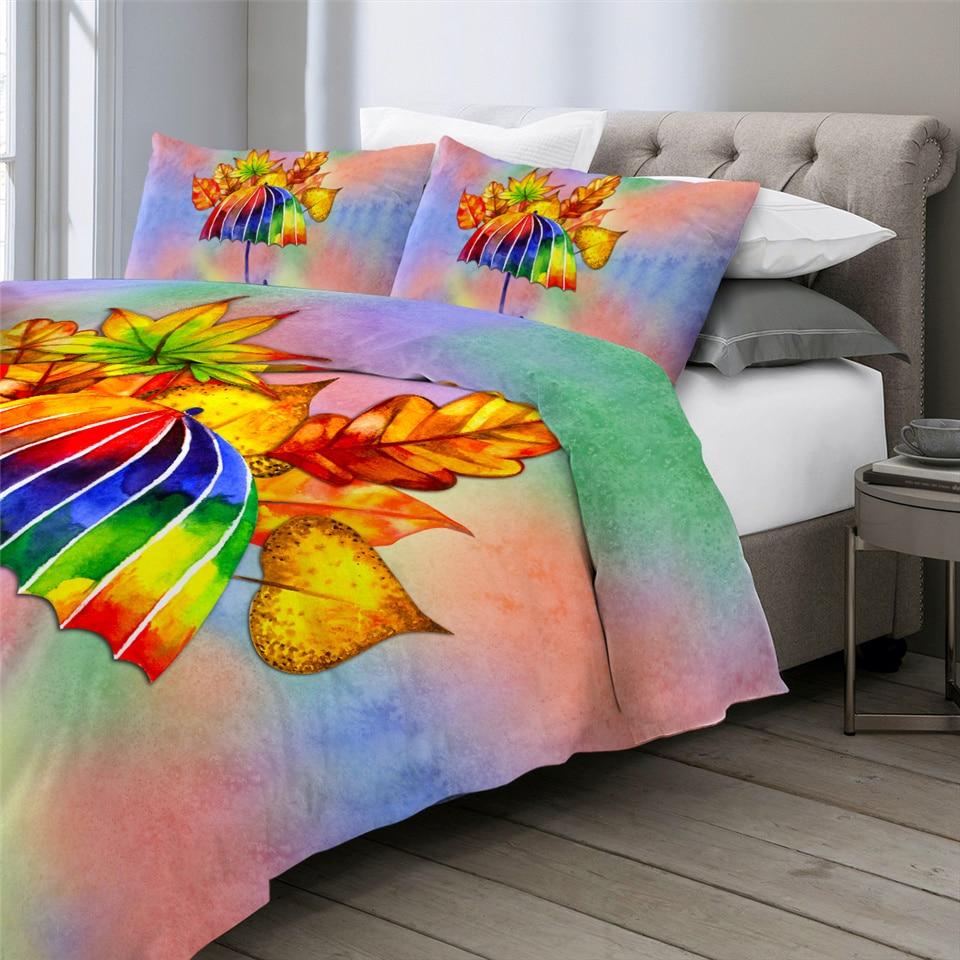 Colorful Umbrella Comforter Set - Beddingify