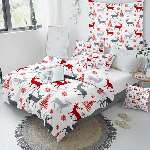 Image of Christmas Deer Comforter Set - Beddingify