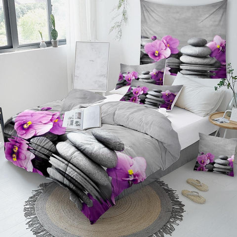 Image of Purple Orchid Comforter Set - Beddingify