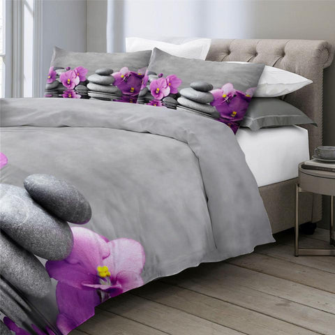 Image of Purple Orchid Comforter Set - Beddingify