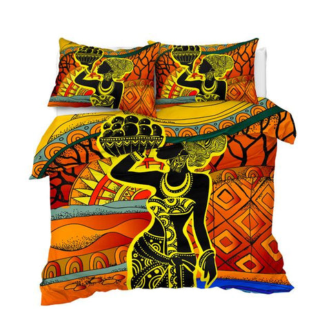 Image of African Girl Art Comforter Set - Beddingify