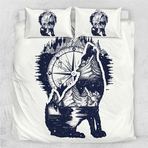 Tarot Howling Wolf Comforter Set - Beddingify