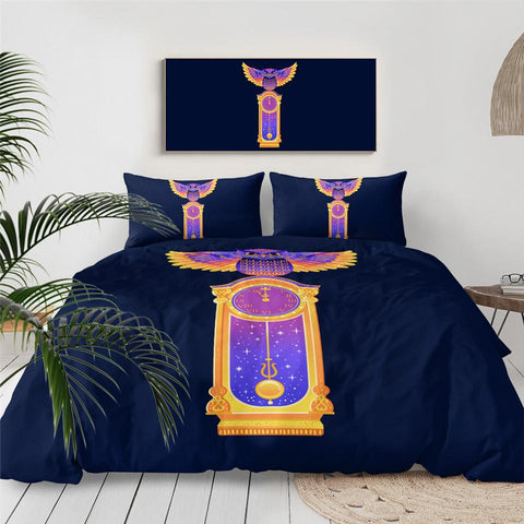 Image of Owl Clock Comforter Set - Beddingify