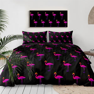 Pink Flamingo Themed Comforter Set - Beddingify