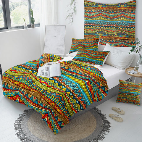 Image of African Aztec Theme Bedding Set - Beddingify